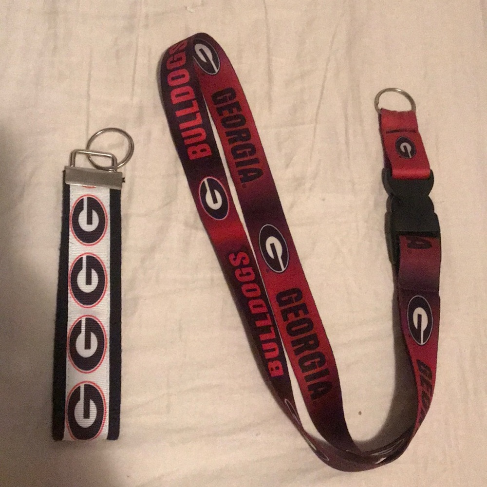 UGA lanyard and key chain